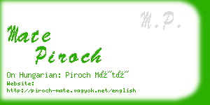 mate piroch business card